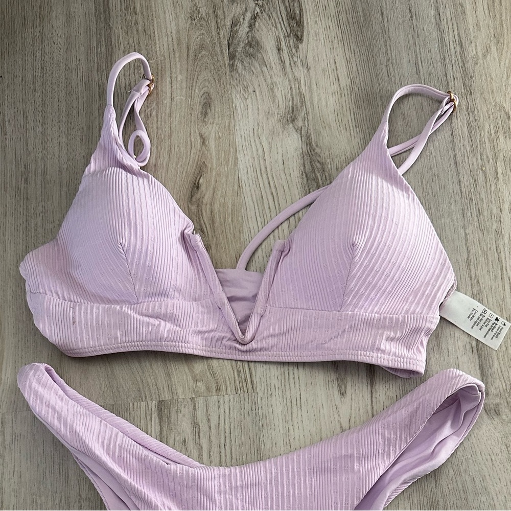 Lspace Pointelle Rib Siren Bikini Top - Picture 2 of 3